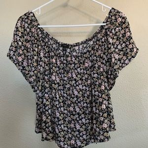 Off the shoulder, flower print top